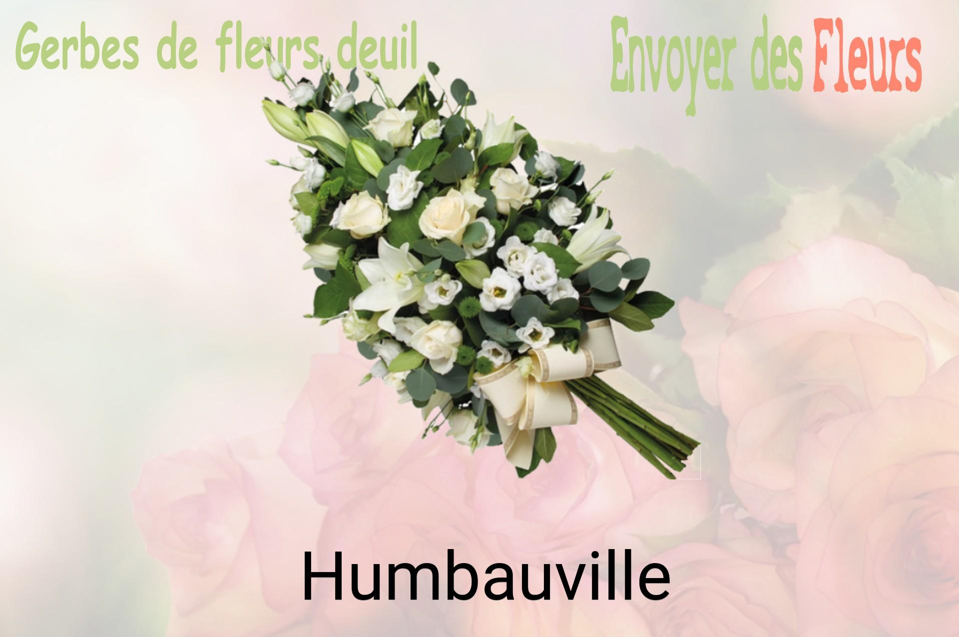 Gerbe de fleurs de deuil livrée à Humbauville